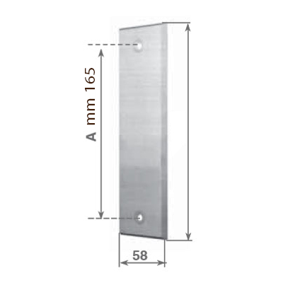 Placca chiusa Inox cod 007PC630 placca inox chiusa 165 mm