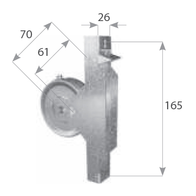 cod AS16510B semincasso mt 10 c/placca bronzo 165 mm