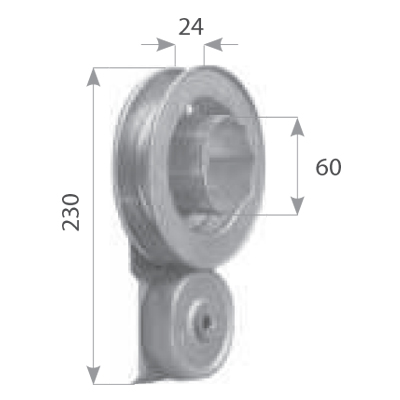 cod AC180DX avvolgitore a cassonetto dx con puleggia 18