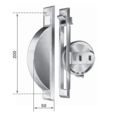Avvolgitore semincasso placca cromata cod 014A1020 avvolgitore SM mt 10 c/placca cromo 200 mm