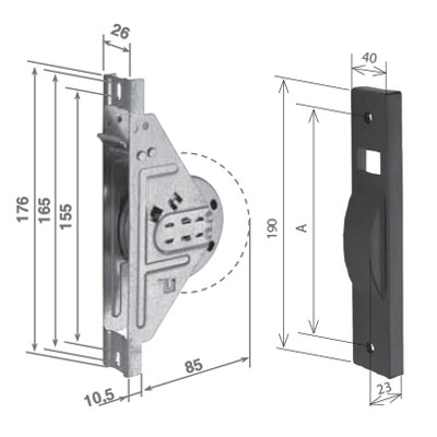 Avvolgitore Sigma cod 028S0521 avvolgitore Sigma mt 5 c/placca nera 165 mm