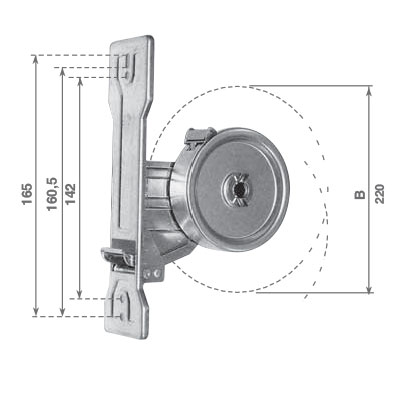Avvolgitore Zenith cod 007AN122 avvolgitore Zenith mt 11 c/placca 165 mm