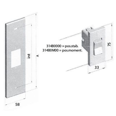 Supporto 45 innesto mm 30 con foro stella 10 cod 116Q1020