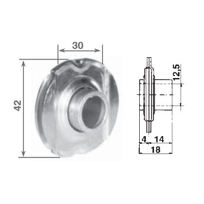Cuscinetto a sfere per innesto 30 mm cod 116C0920 cuscinetto rotondo Ø 30 mm