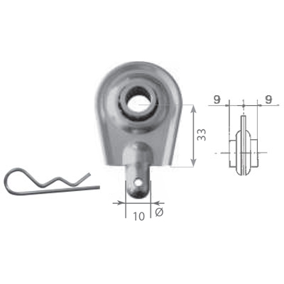 Cuscinetto a sfere s/zanca cod 110C1020 cuscinetto special gambo Ø 10 mm