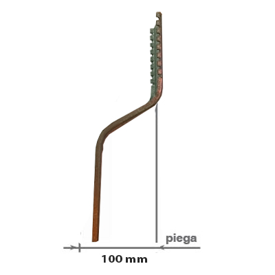 Parte verticale cod 117V1020 parte verticale piega 100 mm