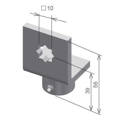 Supporto 45 estraibile con foro stella 10 cod S581SM920