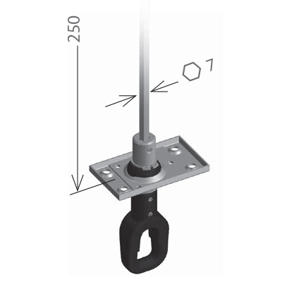 Supporto 45 innesto mm 30 con foro stella 10 cod 116Q1020