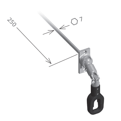 Supporto 45 innesto mm 30 con foro stella 10 cod 116Q1020